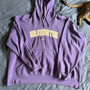 Nike Center Check Purple University of Washington Hoodie